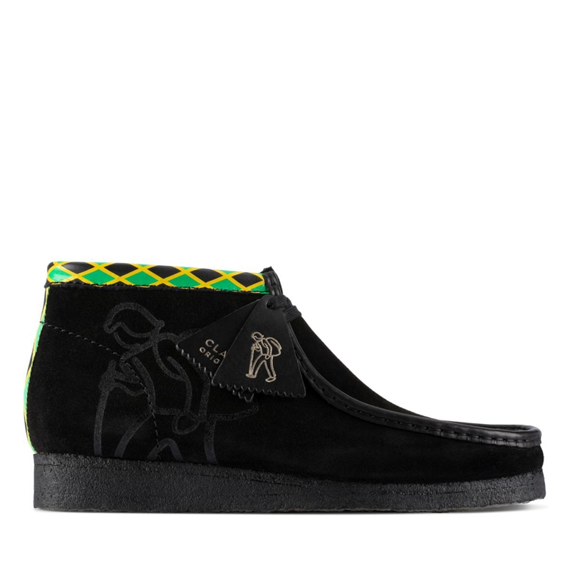 Black Men's Clarks Jamaica Bee /Multi Chukka Boots | 9350187-XI