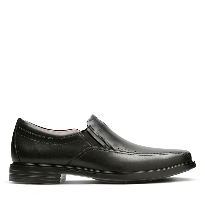 Black Men's Clarks Unsheridan Go Leather Dress Shoes | 0132756-VB