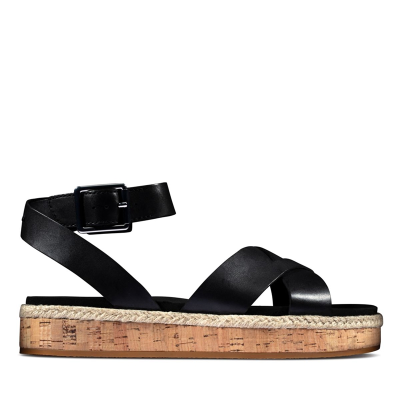 Black Women's Clarks Botanic Poppy Sandals | 9058642-WT