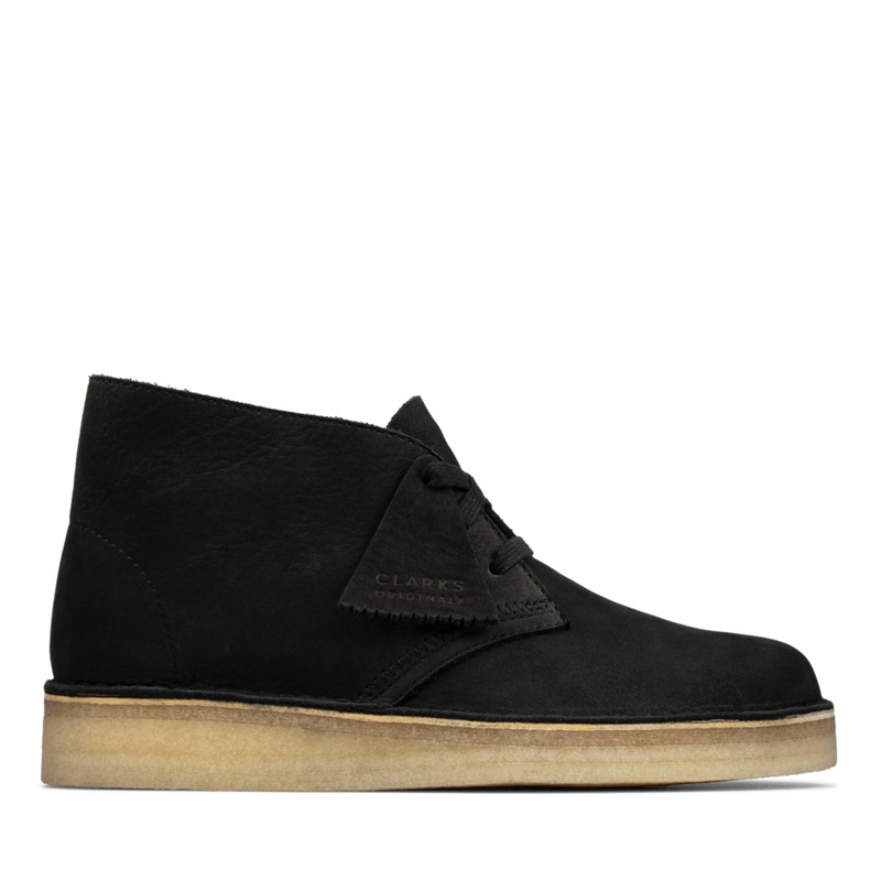 Black Women's Clarks Coal Nubuck Desert Boots | 4576082-BI