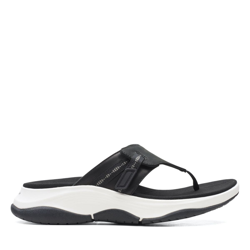 Black Women's Clarks Wave2.0 Sea. Combi Sandals | 6195734-GI