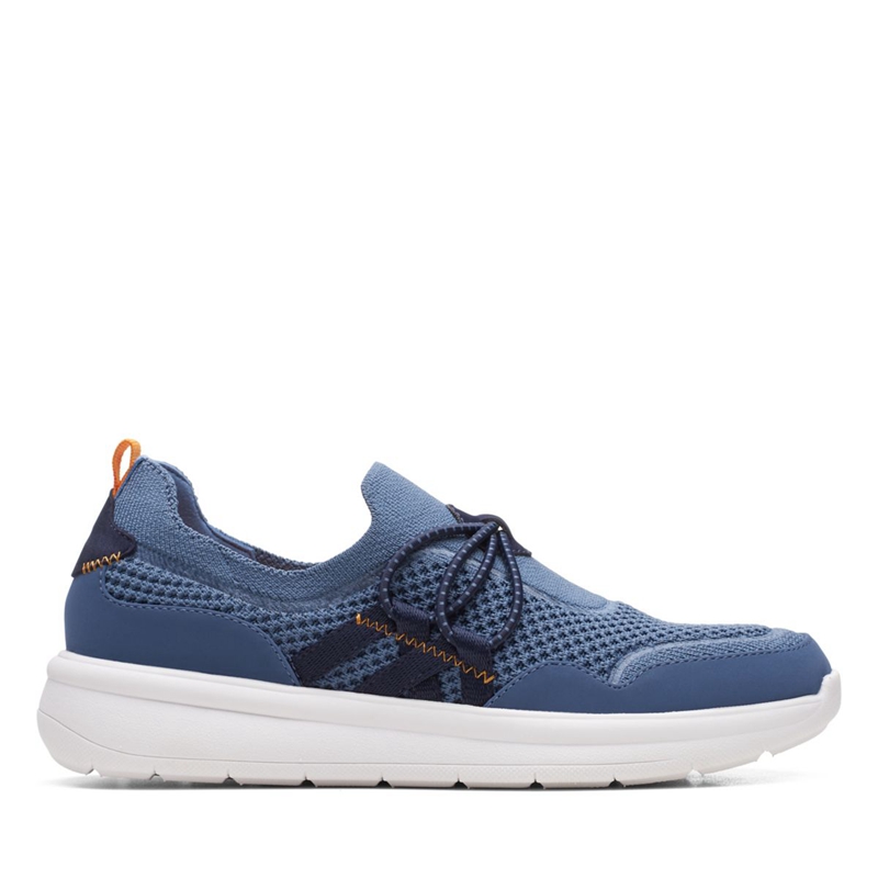 Blue Women's Clarks Ezera Run Combi Sneakers | 4052761-RA