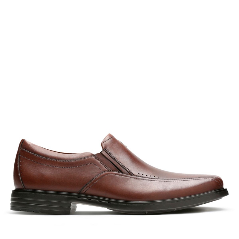 Brown Men's Clarks Unsheridan Go Leather Dress Shoes | 7612854-IM