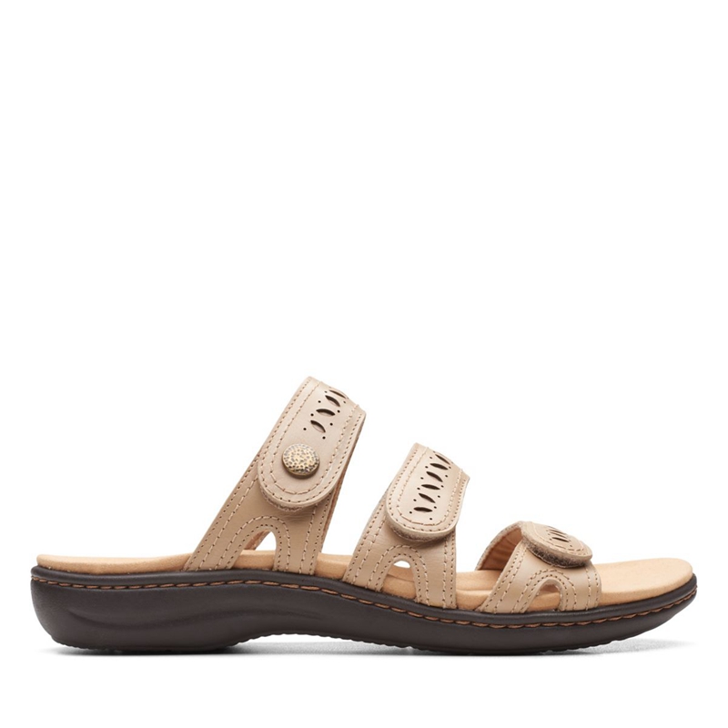 Brown Women's Clarks Laurieann Dee Sand Leather Sandals | 0497321-ND