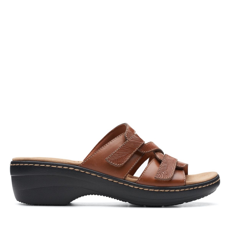 Brown Women's Clarks Merliah Karli Tan Sandals | 5320794-ZY