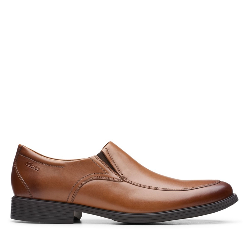 Dark Brown Men's Clarks Whiddon Step Lea Dress Shoes | 8506231-WH