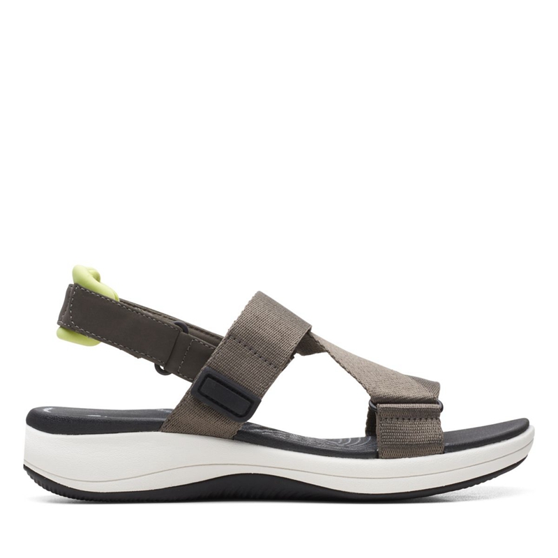 Dark Olive Women's Clarks Mira Sun Sandals | 3182076-DT