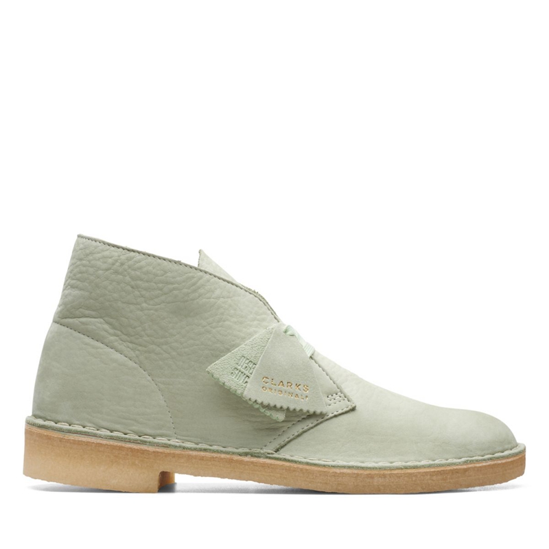 Green Men's Clarks Pale Desert Boots | 3129704-MP