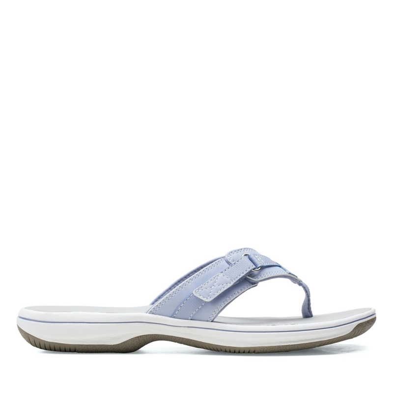 Lavender Women's Clarks BREEZE SEA Flip Flops | 3657289-LN