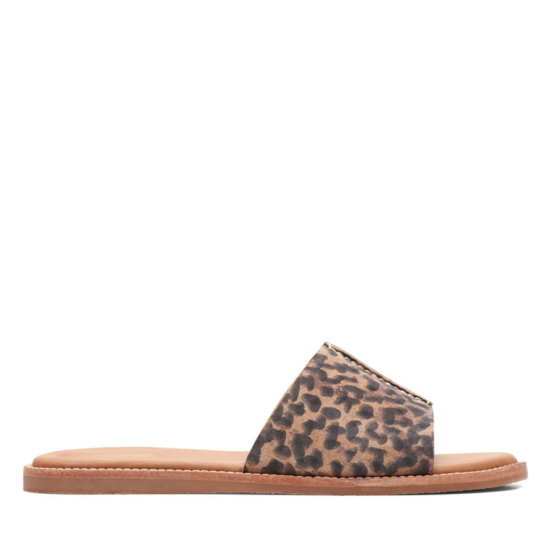 Leopard Women's Clarks Karsea Mule Print Sandals | 8735462-VF