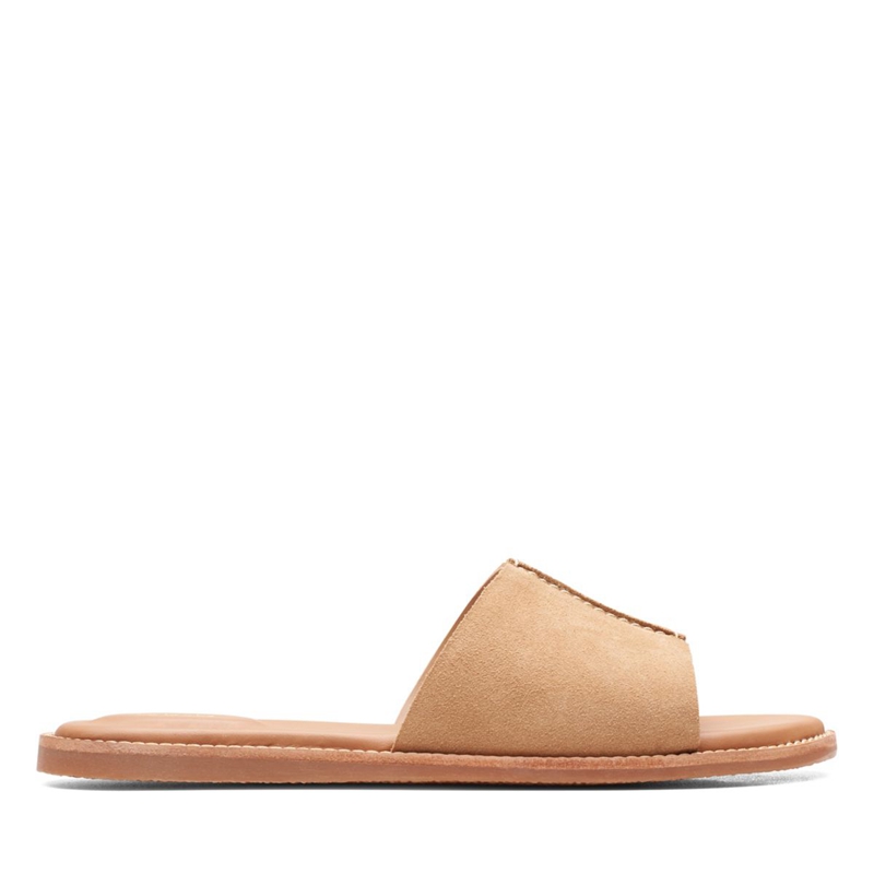 Light Brown Women's Clarks Karsea Mule Suede Sandals | 8540739-SU