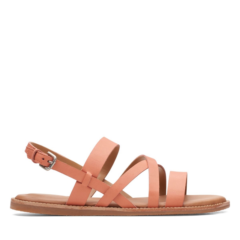 Light Coral Women's Clarks Karsea Sun Sandals | 9832506-JX