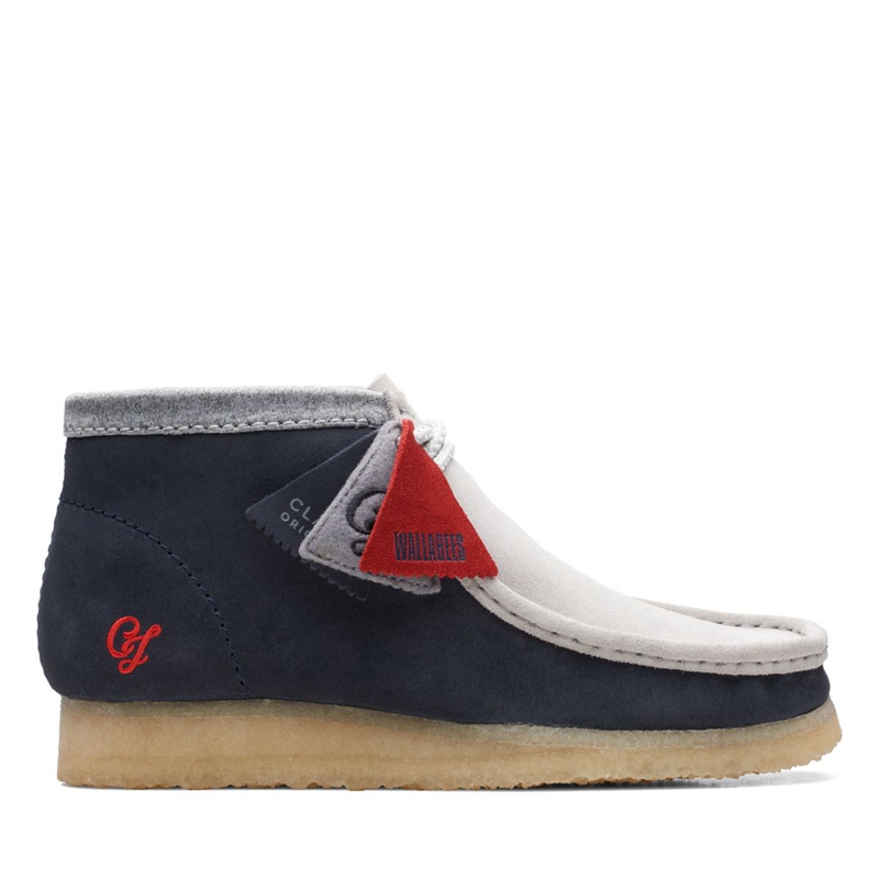 Navy / Grey Men's Clarks VCY Booties | 8307495-BG