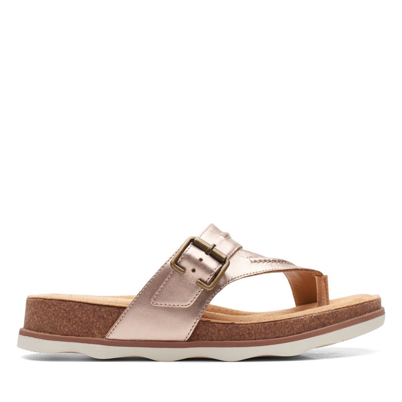 Rose Gold Women's Clarks Brynn Madi Lea Sandals | 2675089-WP