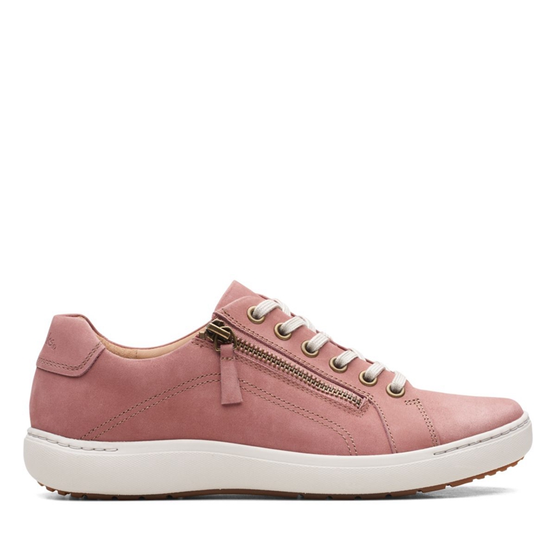 Rose Women's Clarks Nalle Lace Rose Sneakers | 2178395-PZ