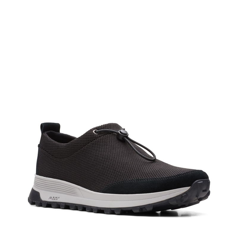 Black Men's Clarks ATL Trek Vibe Synthetic Sneakers | 3201869-IU