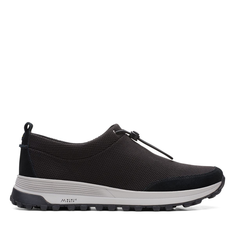 Black Men\'s Clarks ATL Trek Vibe Synthetic Sneakers | 3201869-IU