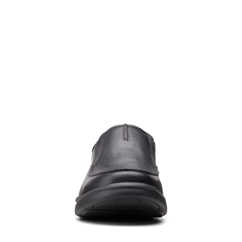 Black Men's Clarks Bradley Free Blk Tumbled Lea Loafers | 0596382-VI