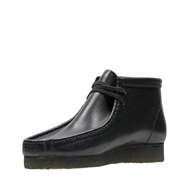 Black Men's Clarks Leather Booties | 2346970-JA