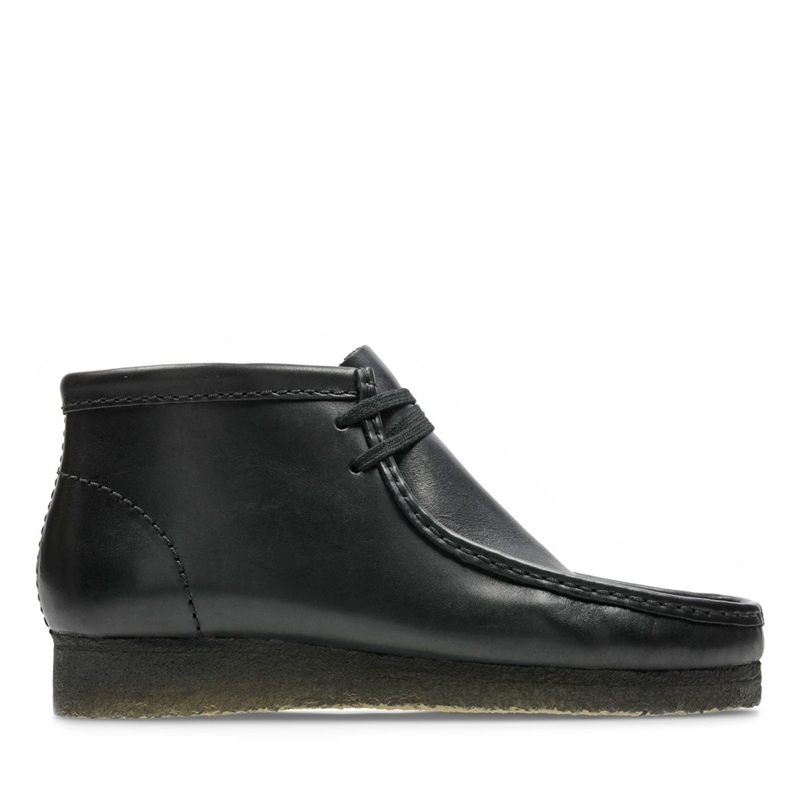 Black Men\'s Clarks Leather Booties | 2346970-JA