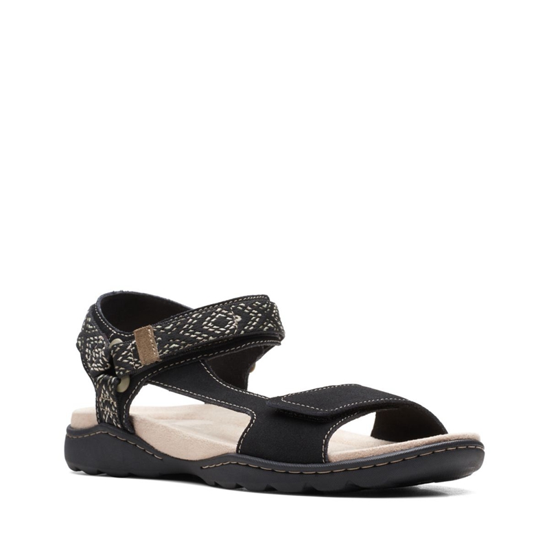 Black Women's Clarks Amanda Step Sde Sandals | 3819724-CY