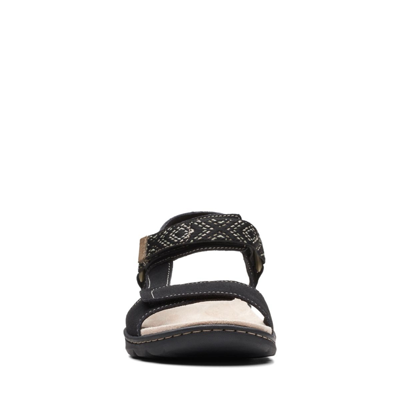 Black Women's Clarks Amanda Step Sde Sandals | 3819724-CY