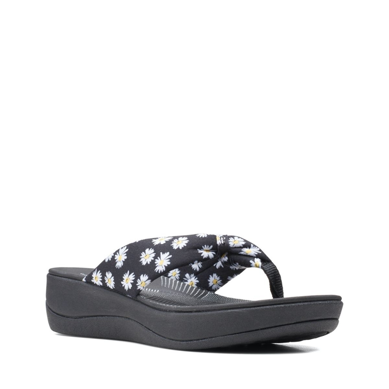 Black Women's Clarks Arla Glison Blk/ Flip Flops | 9768150-DN