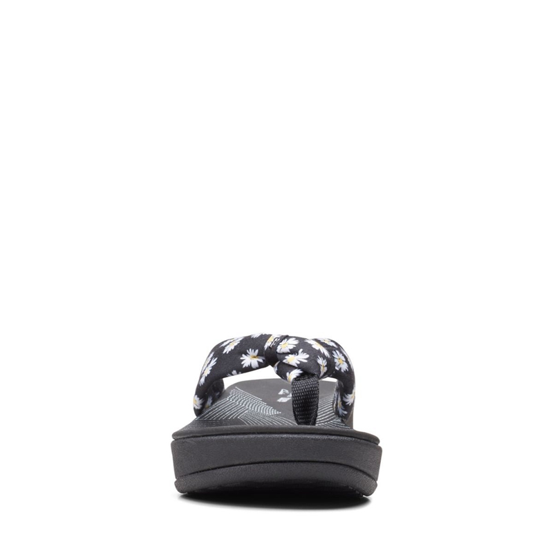 Black Women's Clarks Arla Glison Blk/ Flip Flops | 9768150-DN