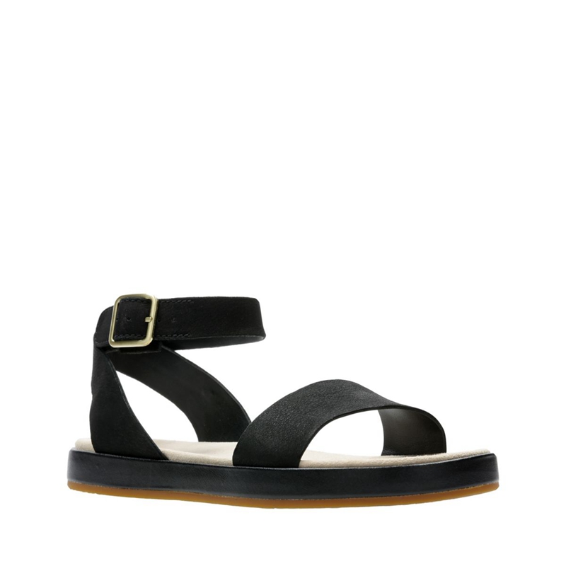 Black Women's Clarks Botanic Ivy Nubuck Sandals | 0341578-KE