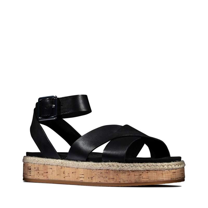 Black Women's Clarks Botanic Poppy Sandals | 9058642-WT