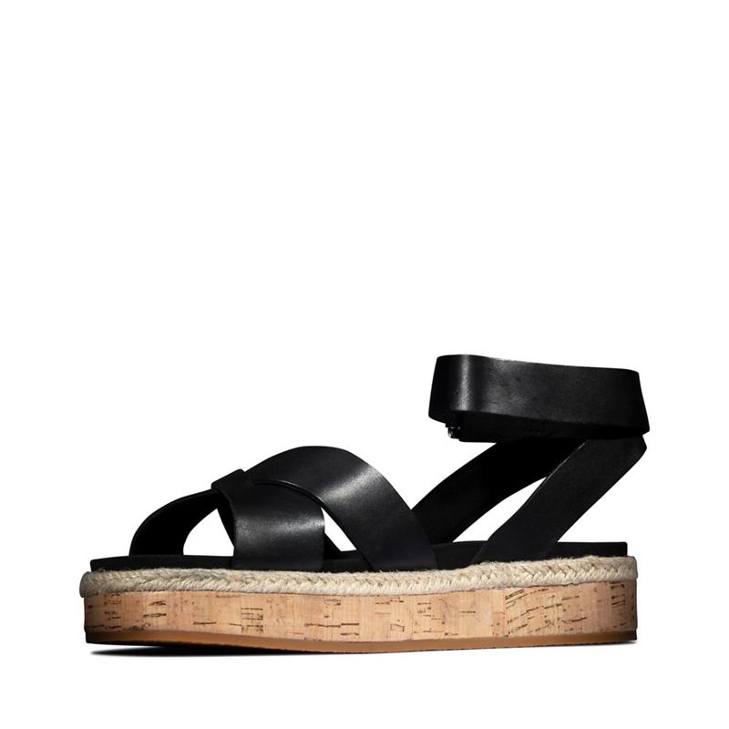 Black Women's Clarks Botanic Poppy Sandals | 9058642-WT