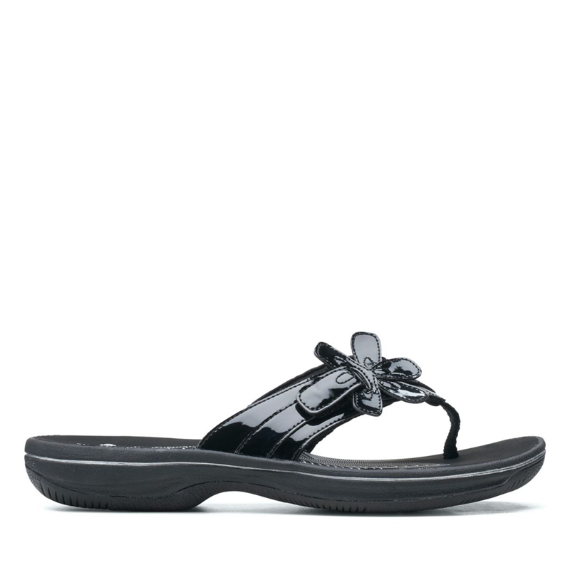 Black Women\'s Clarks Brinkley Flora Pat Sandals | 2386907-CA