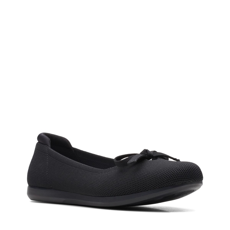 Black Women's Clarks Carly Hope Knit Flat Shoes | 3692781-TZ