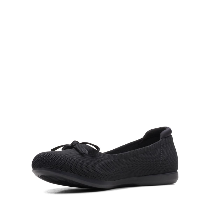 Black Women's Clarks Carly Hope Knit Flat Shoes | 3692781-TZ