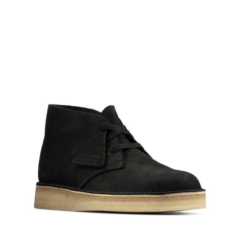 Black Women's Clarks Coal Nubuck Desert Boots | 4576082-BI