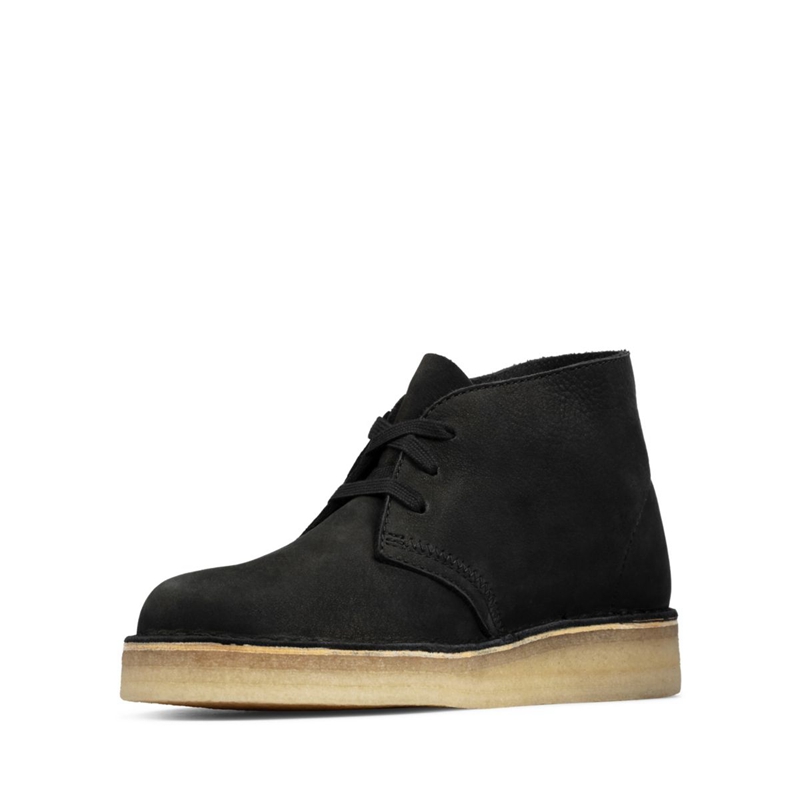 Black Women's Clarks Coal Nubuck Desert Boots | 4576082-BI