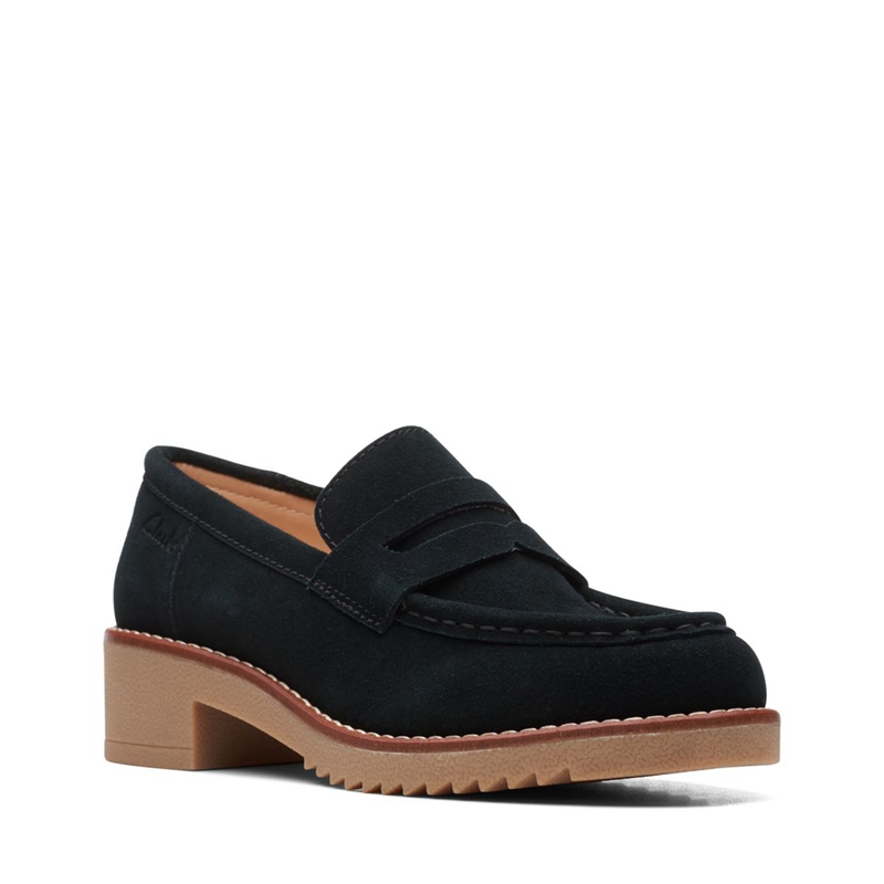 Black Women's Clarks Eden Style Sde Loafers | 5043127-ET