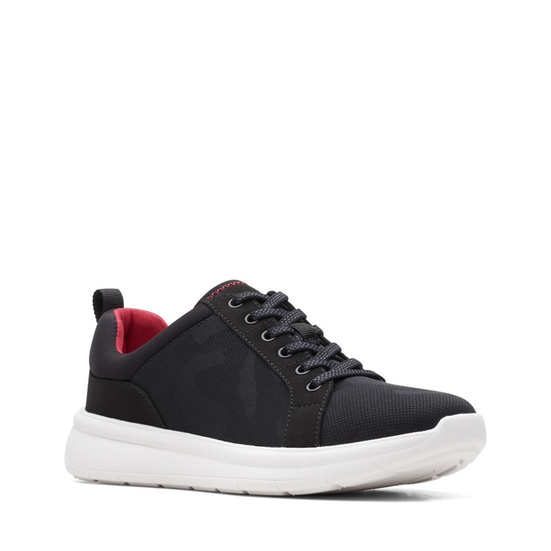 Black Women's Clarks Ezera Lace Sneakers | 4760328-QN