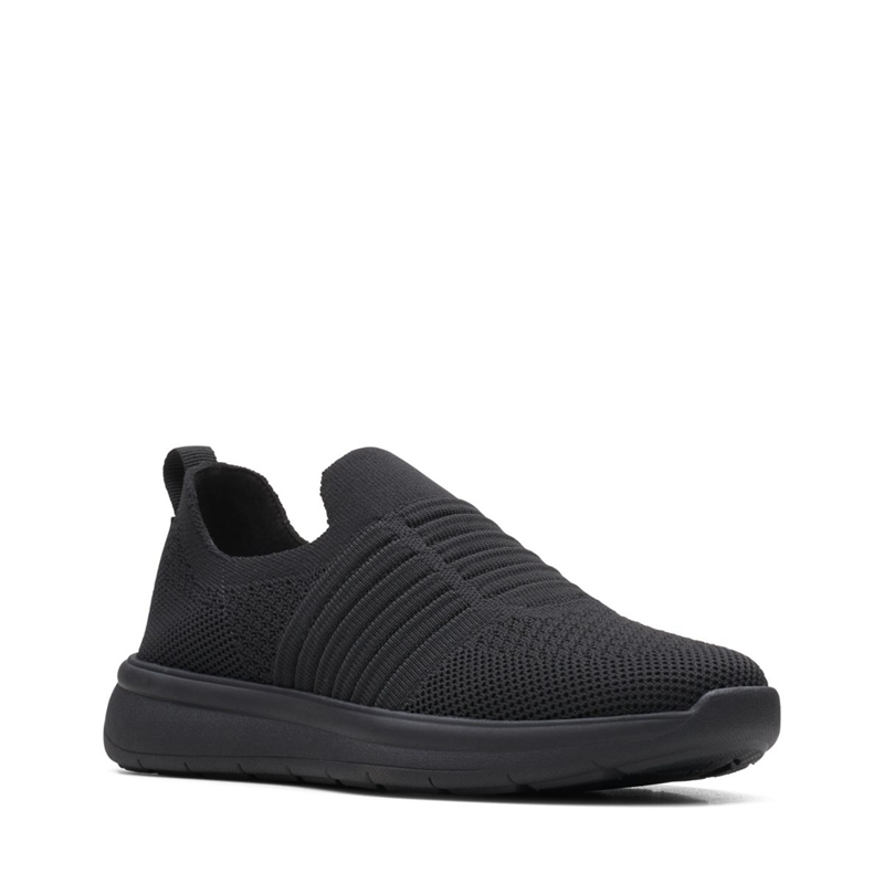 Black Women's Clarks Ezera Walk Textile Sneakers | 1970243-CB