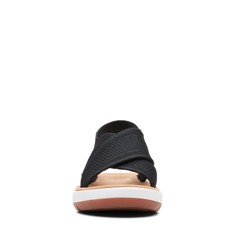 Black Women's Clarks Jemsa Dash Knit Sandals | 2504791-OF