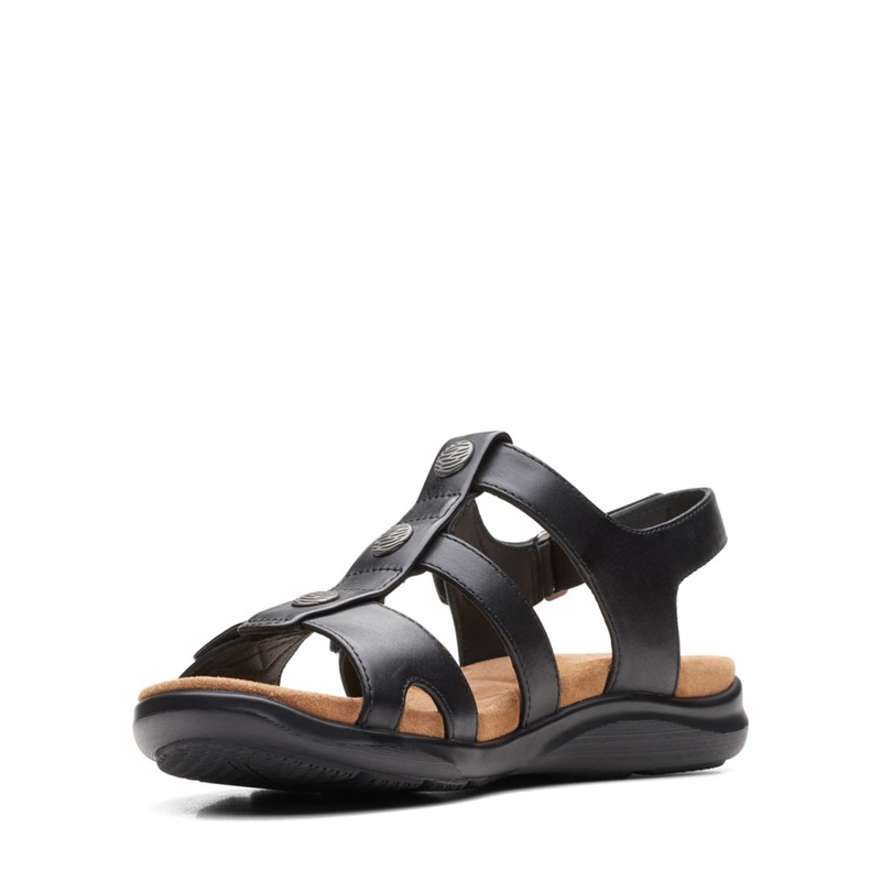 Black Women's Clarks Kylyn Step Leather Sandals | 3129785-BT