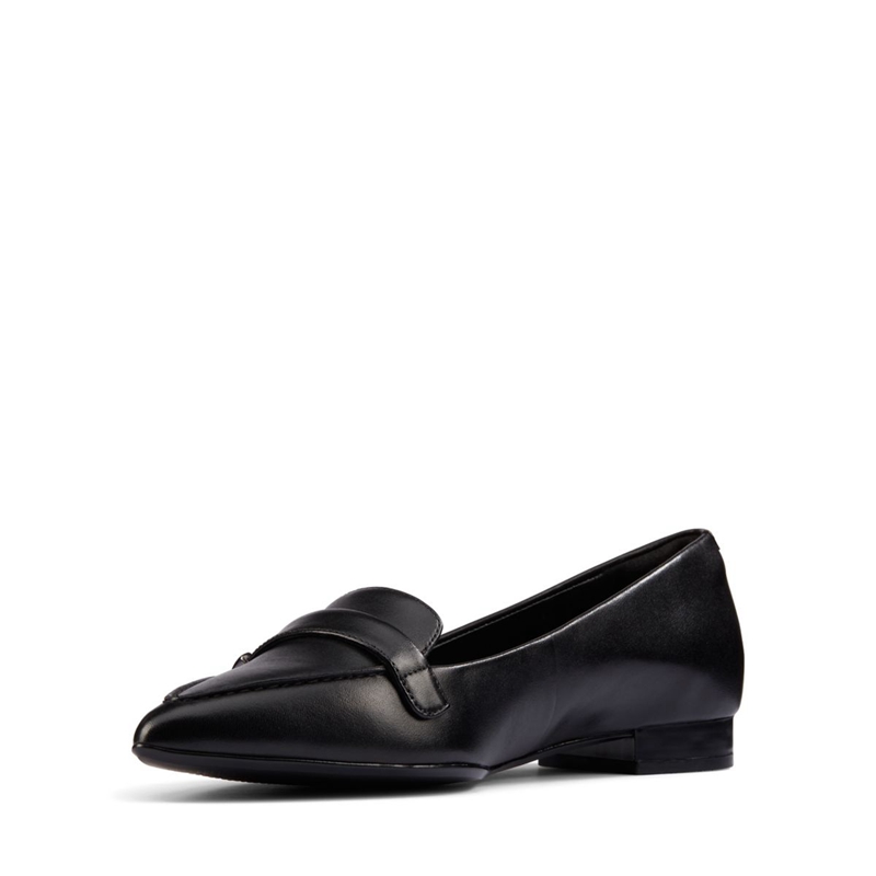 Black Women's Clarks Laina 15 Buckle Leather Flat Shoes | 0832149-CQ