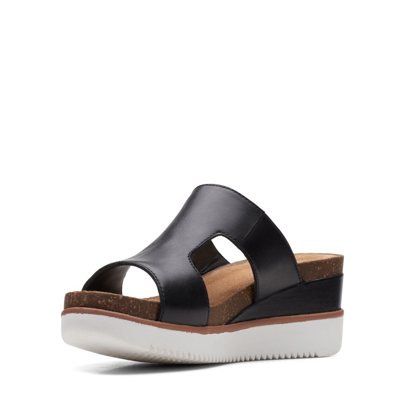 Black Women's Clarks Lizby Ease Leather Sandals | 1849573-IE