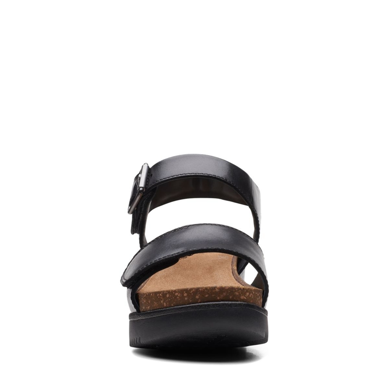 Black Women's Clarks Lizby Strap Leather Sandals | 2701369-IJ