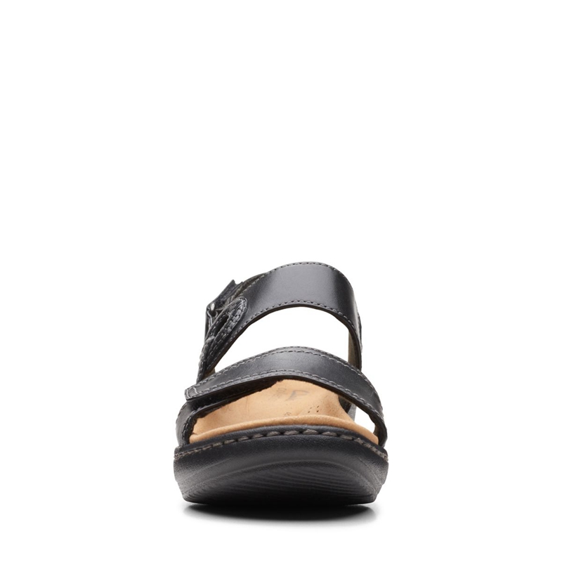 Black Women's Clarks Merliah Opal Leather Sandals | 3594086-ND