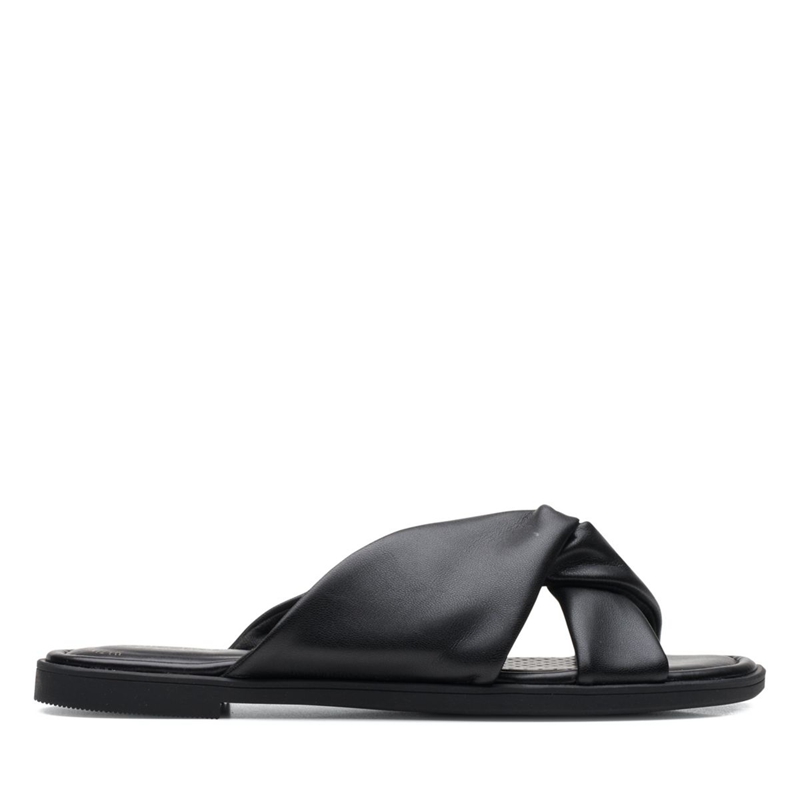 Black Women\'s Clarks Reyna Twist Synthetic Sandals | 8709142-OB