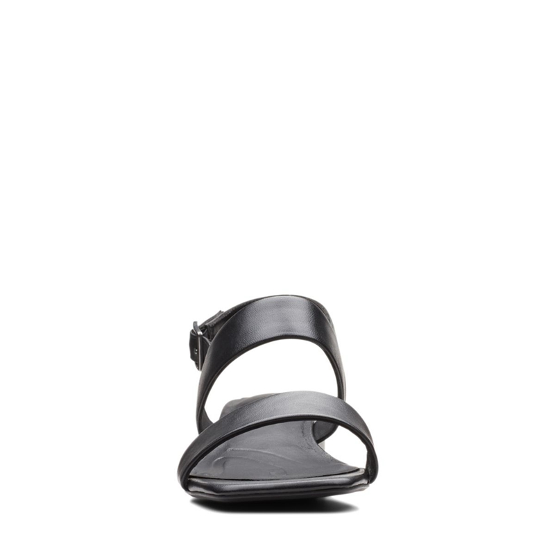 Black Women's Clarks Seren25 Strap Leather Sandals | 5368127-PR