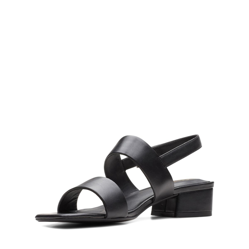 Black Women's Clarks Seren25 Strap Leather Sandals | 5368127-PR