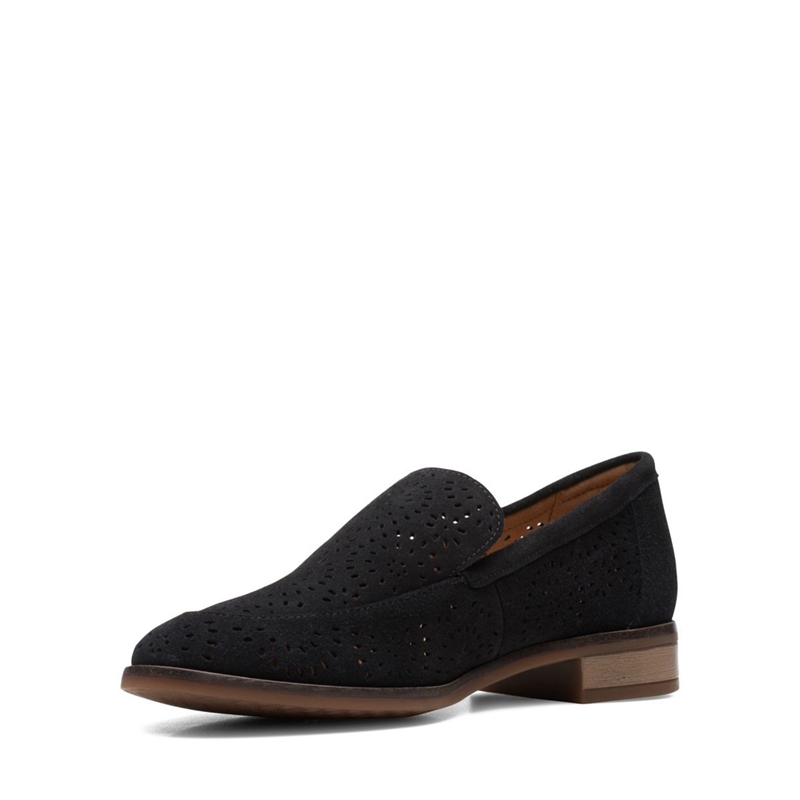 Black Women's Clarks Trish Calla Slip Ons | 8630542-SX