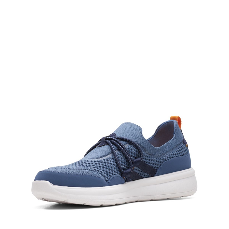 Blue Women's Clarks Ezera Run Combi Sneakers | 4052761-RA